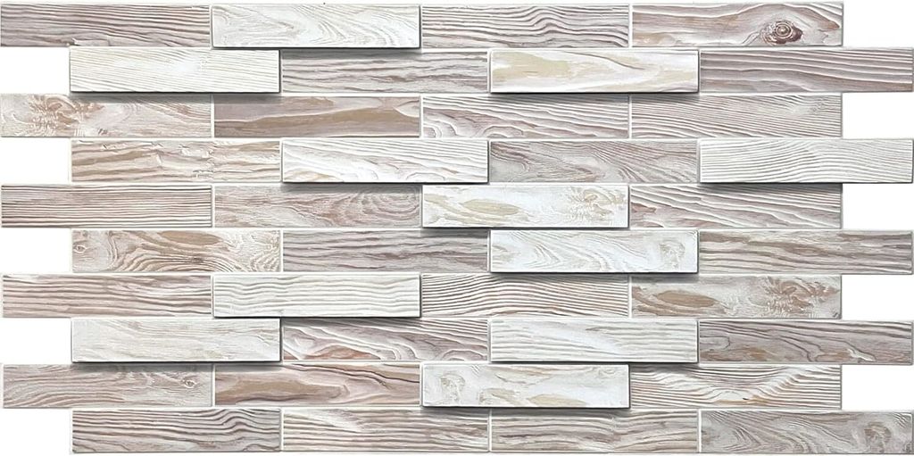 3D PVC Wandpaneele Wandverkleidung PVC-Verkleidung Stein Holz Mosaik Fliesen Imitation (ca. 0,5qm)