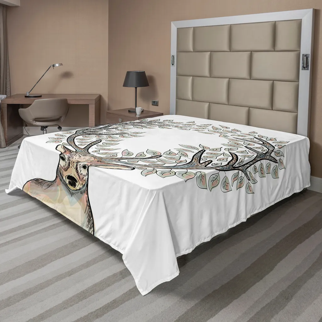 Lenzuolo Hirsch ABAKUHAUS Hippie Rosa e Blu - Arredo Letto 244x205cm