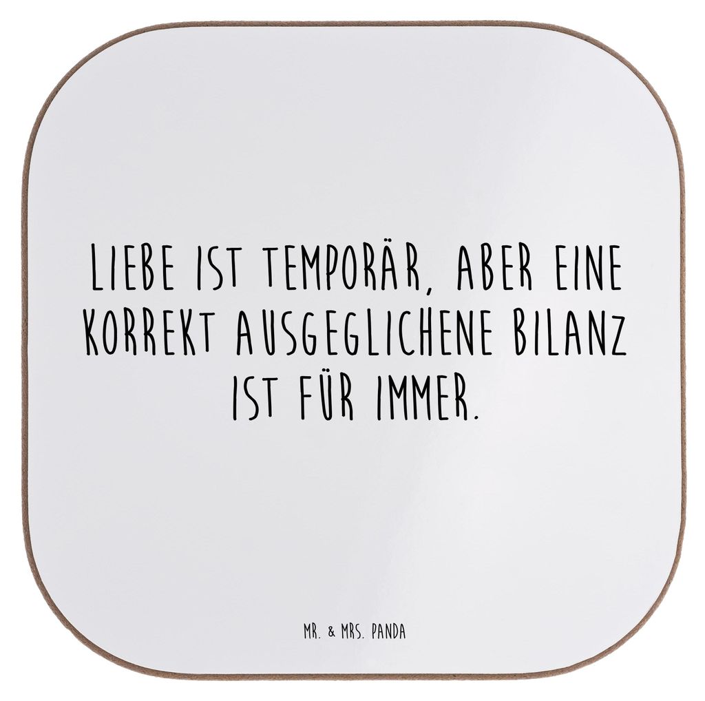 Mr. & Mrs. Panda Holzuntersetzer Spruch Buchhalter Weisheit - Weiß - Geschenk, kreative Geschenke, unterleger, Liebe, Finanzen, Coaster, Rechnungs...