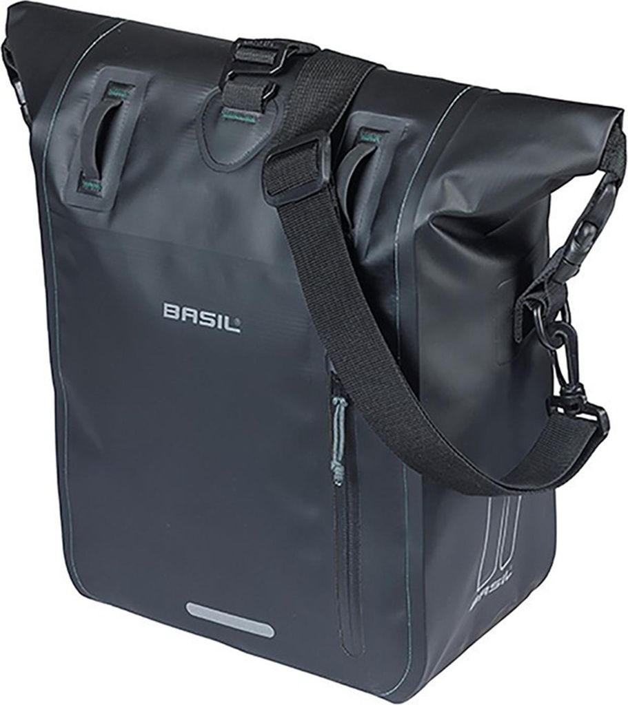 Torba rowerowa Basil Rivo M, czarna, 12-15 litrów - Zdjęcie produktu 