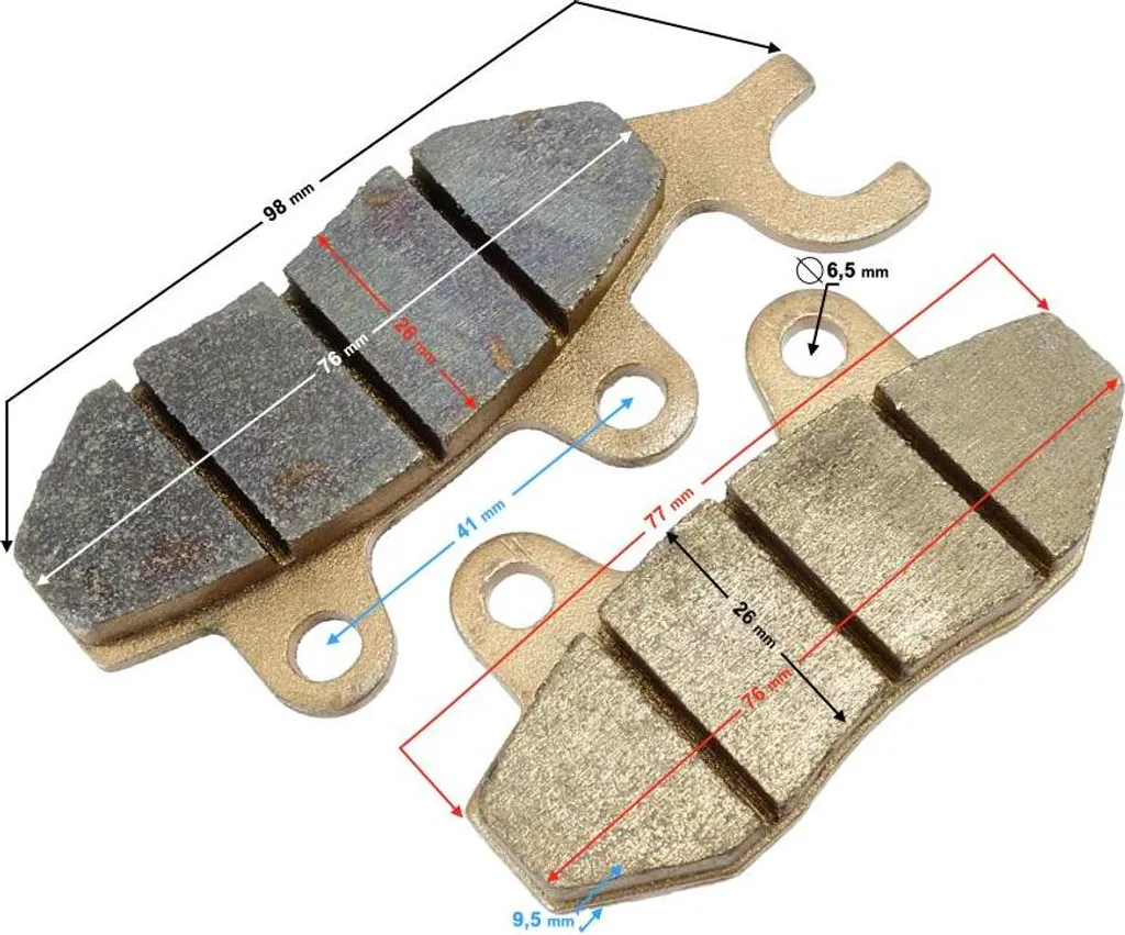 Plaquettes de frein arrière secteur E1 haute performance pour moto
