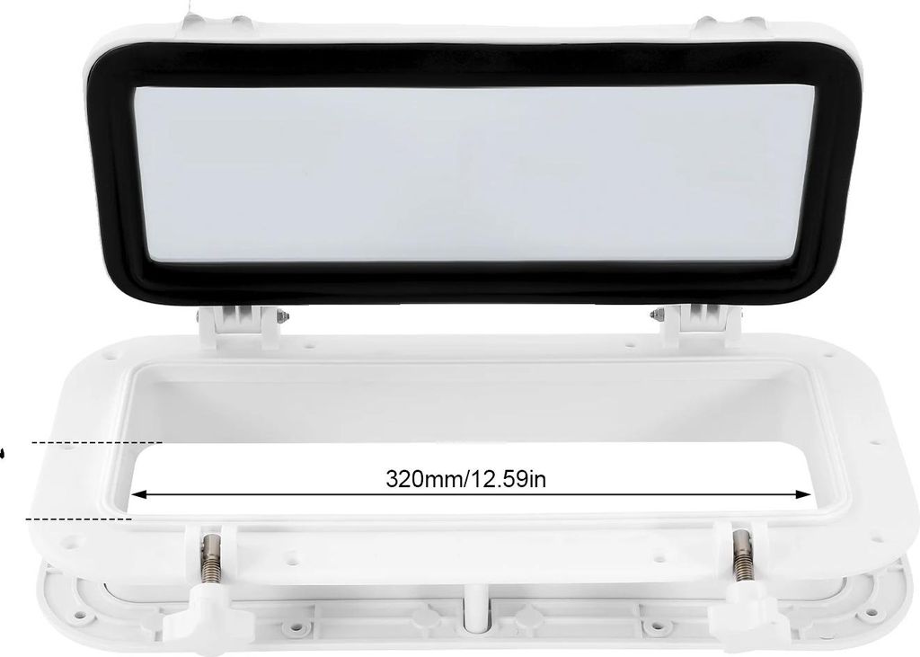 Hublot rectangulaire, design étanche, ouverture à 90°, Image du produit 