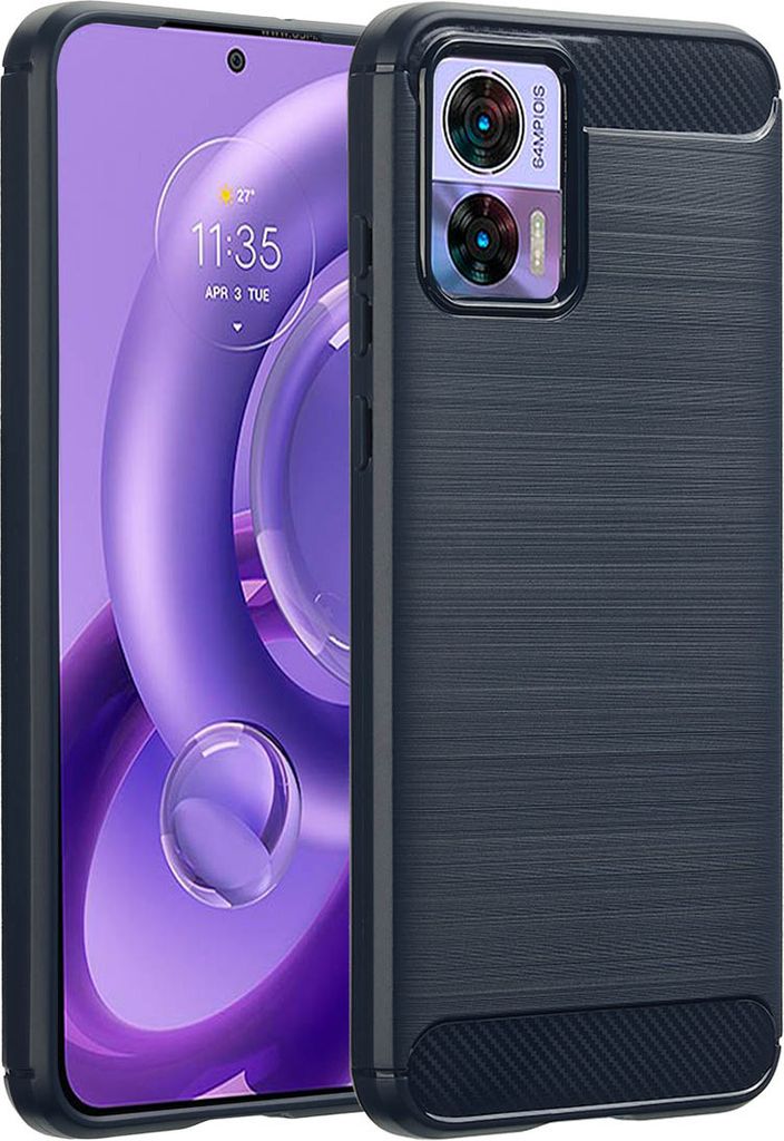 imoshion Brushed Back Cover Motorola Edge 30 Neo - Dunkelblau