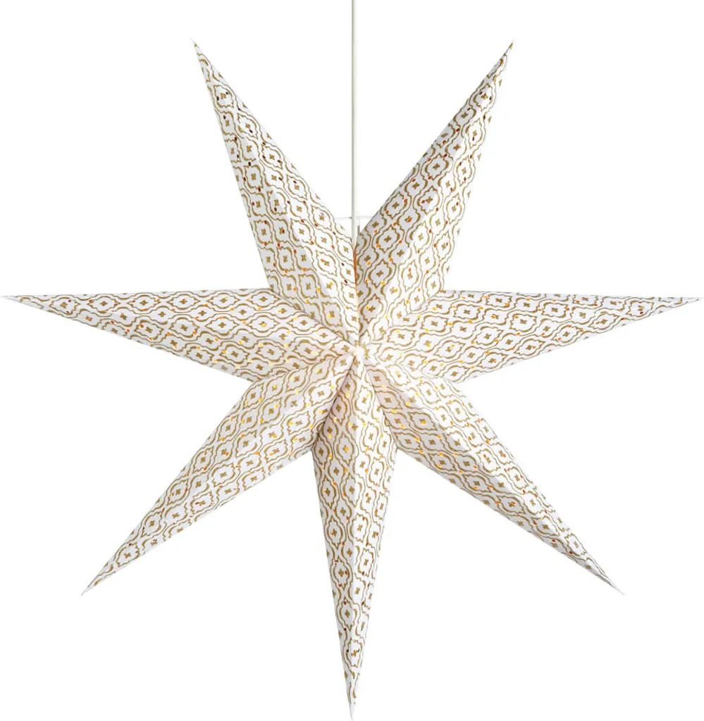 Étoile de Noël Design Blanc et Or Barque - Luminaire Élégant Markslöjd