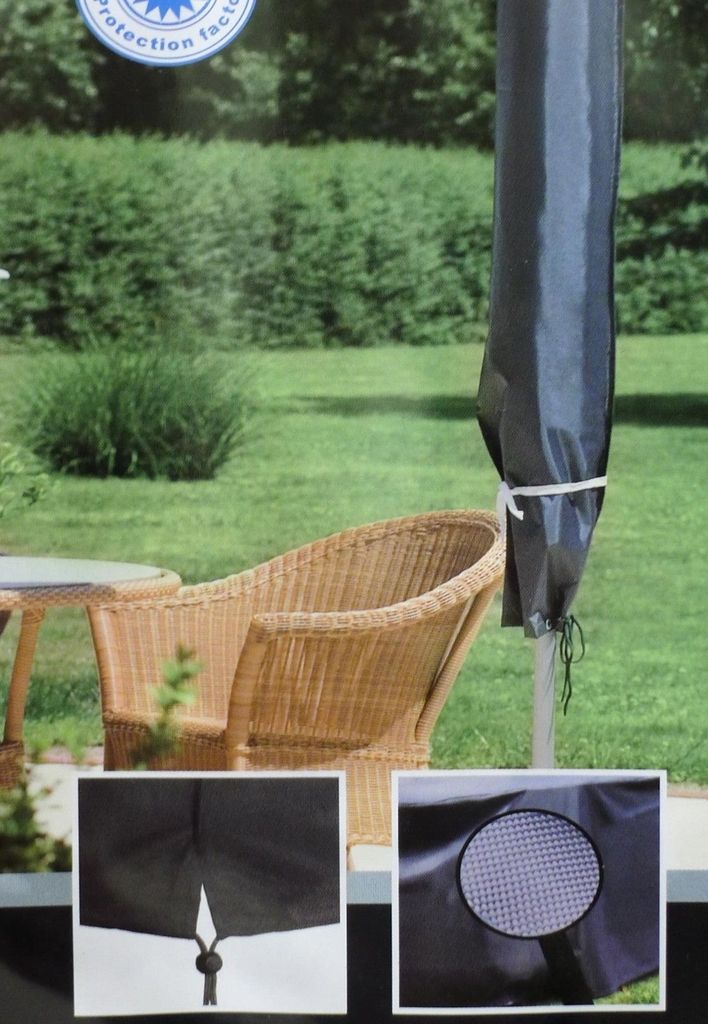 Premium Schutzhülle Sonnenschirm Abdeckung Gartenmöbel Ampelschirm 250 - 450cm