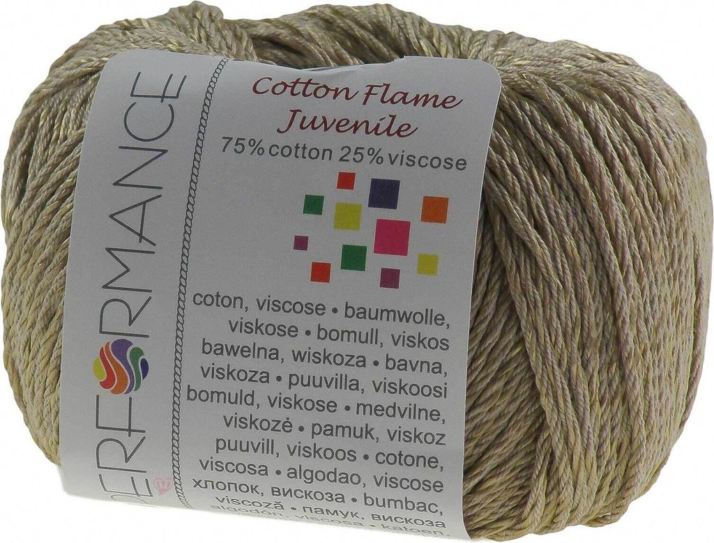 Strickgarn Baumwolle Flame Juvenile 50g #222 sahara