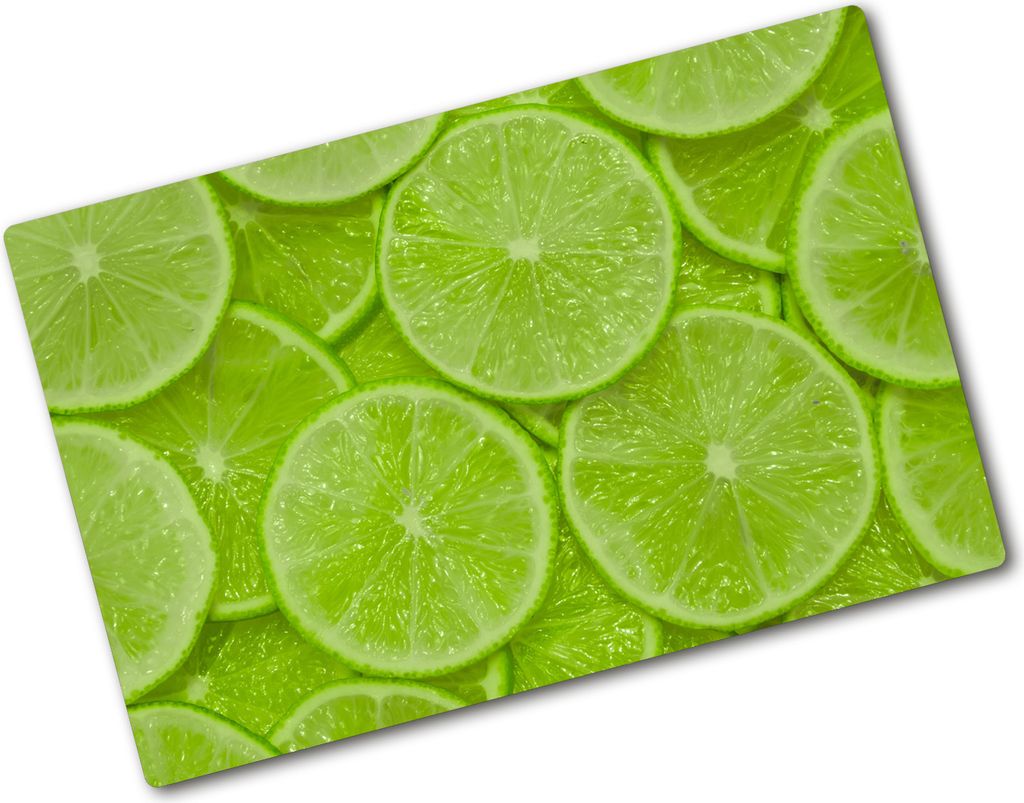 Tulup Glas Herdabdeckplatte - 80x52 cm - Glaskeramikkochfeld-Abdeckung Spritzschutz Glasabdeckplatte - Einteilig - Essen & Getränke - Limetten - G...