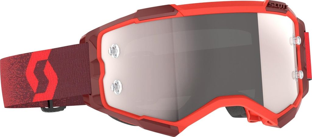 Scott Fury Chrome Motocross Brille, rot, Einheitsgröße