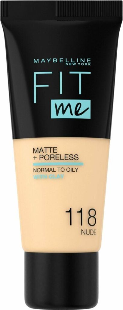 A product shot of a foundation bottle against a white background.
