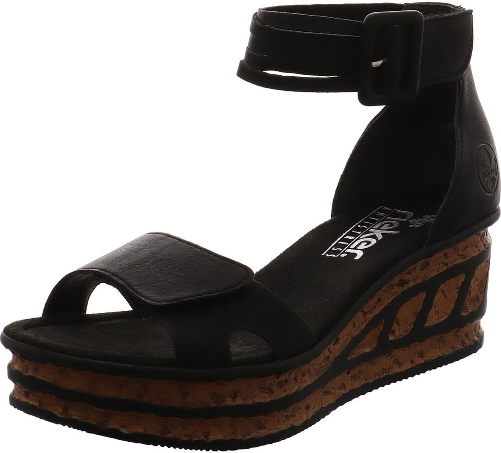 Rieker Damen Keilsandalette schwarz Produktbild 56