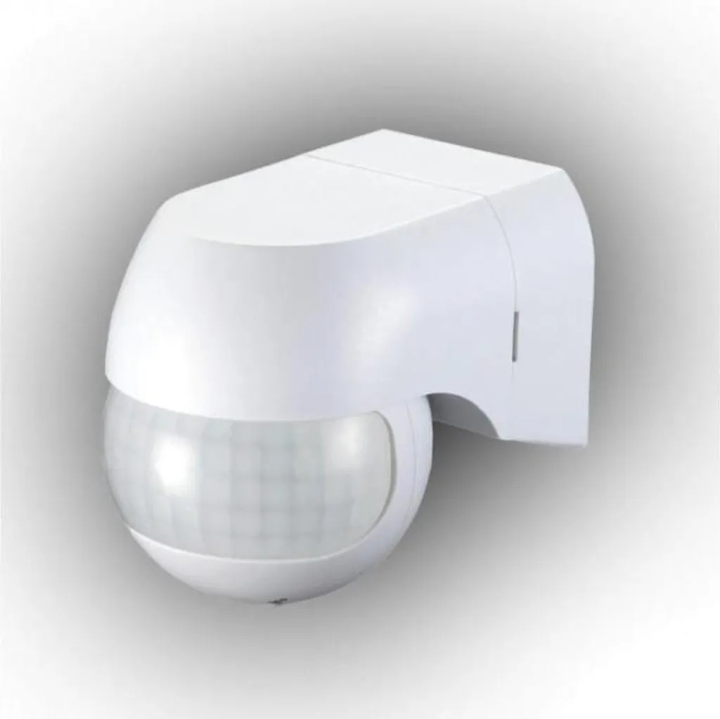 Détecteur de mouvement extérieur pour allée et jardin IP44 blanc 12m