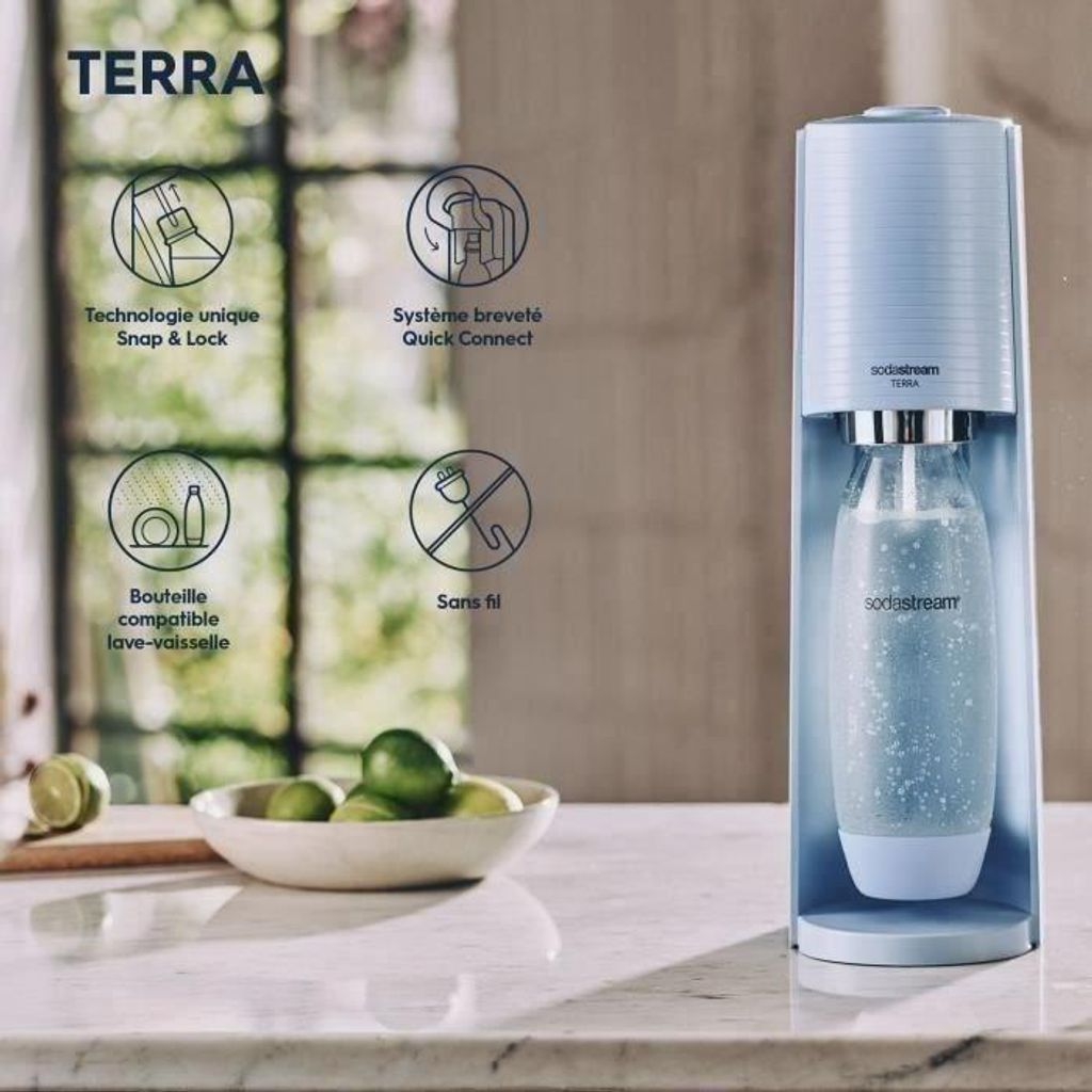 SODASTREAM Sprudelwasser- und Soda-Maschine – TERRA Blau –