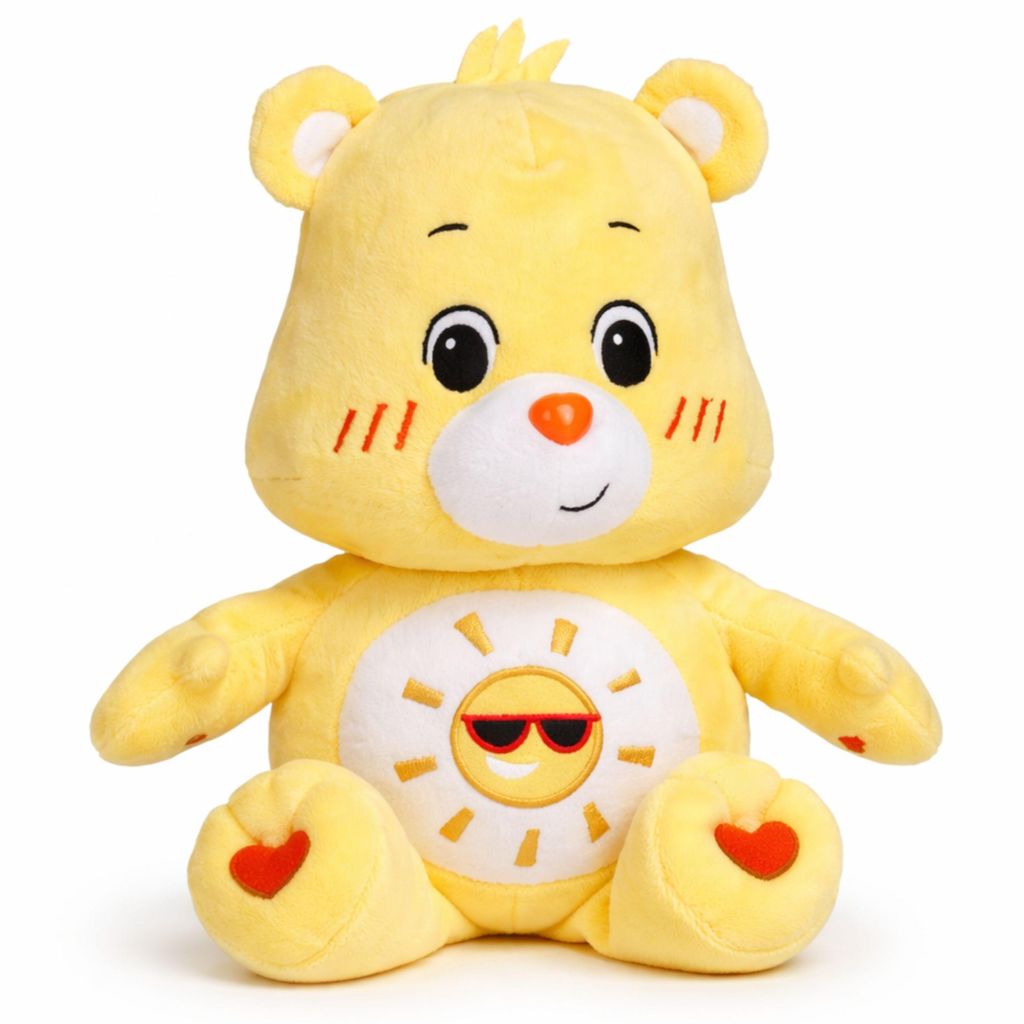 Care Bears XL Kuscheltier 45 cm Sonnenscheinbärchi Funshine Bear Plüschtier Gelb mit Sonne für Kinder & Sammler