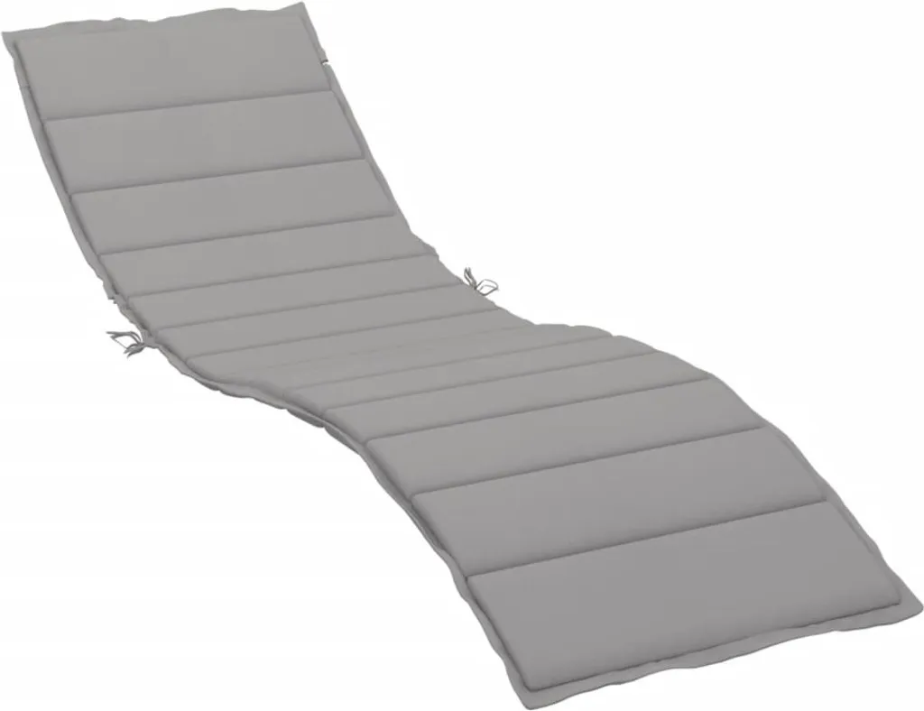 vidaXL Coprilettino Grigio 200x50x3 cm: Comfort Oxford per Esterni - 1
