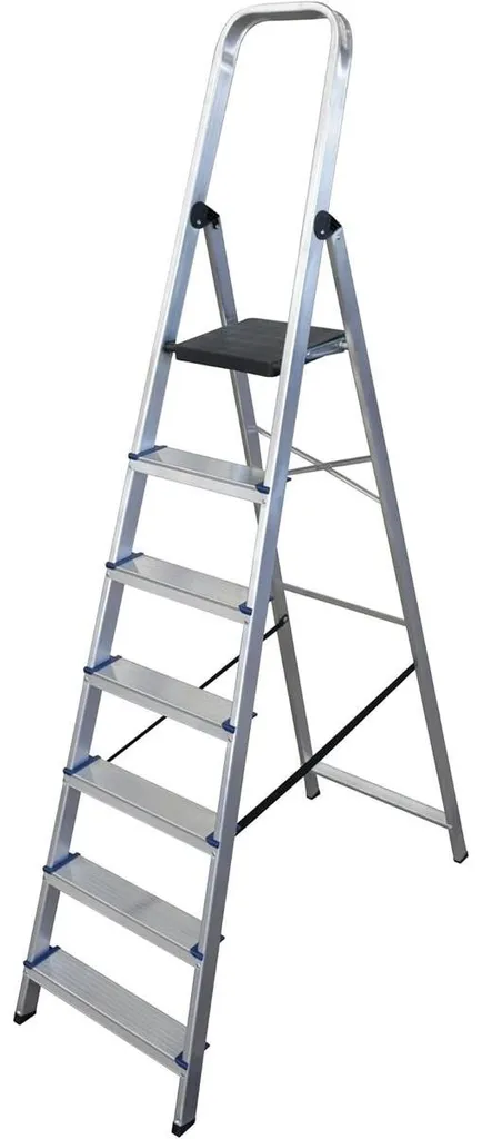 Escabeau ménager en aluminium Altipesa argenté - Modèle compact 4 marches