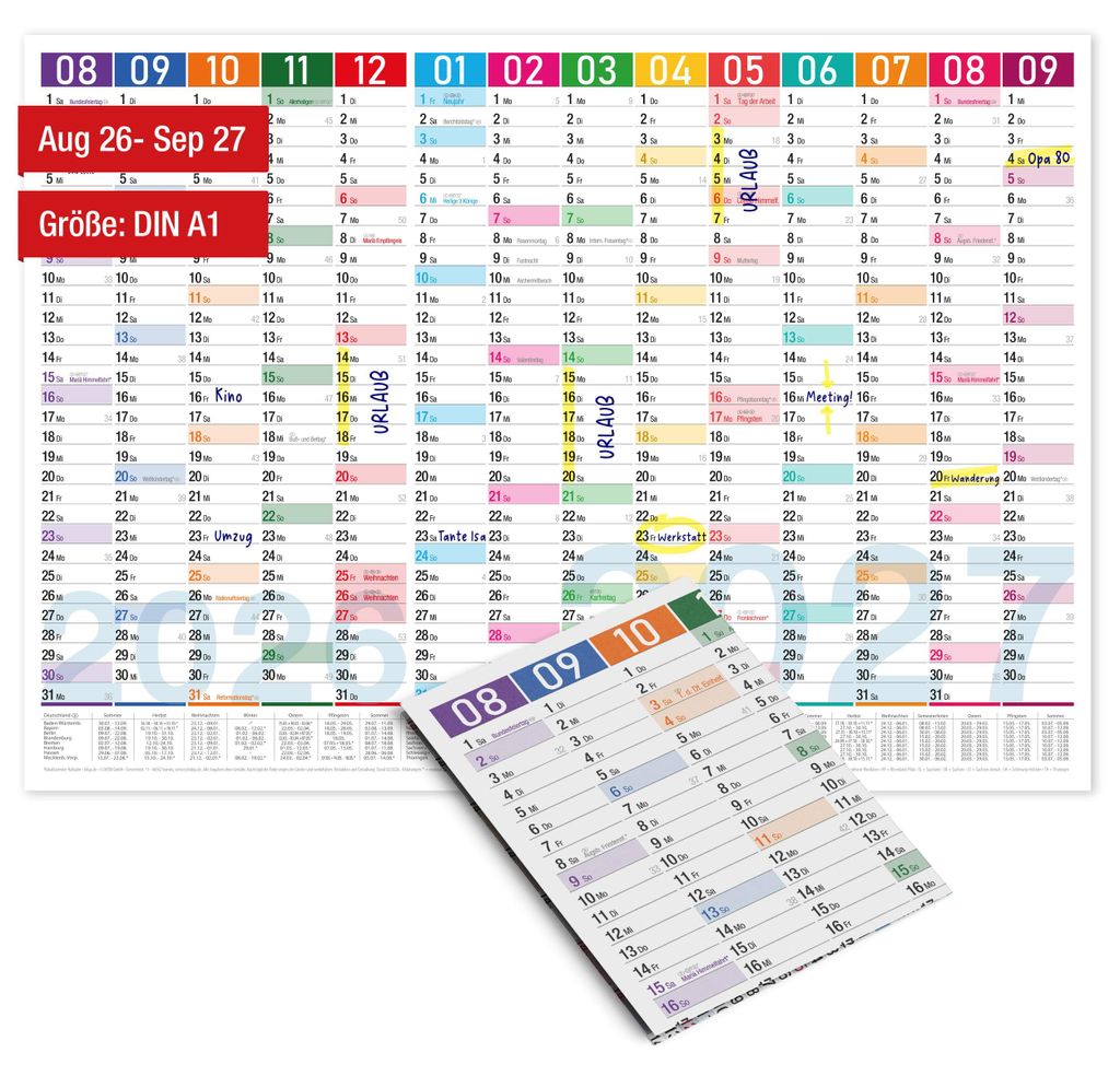 Schuljahreskalender A1 2026/2027 "Color Blocks" – 14 Produktbild 