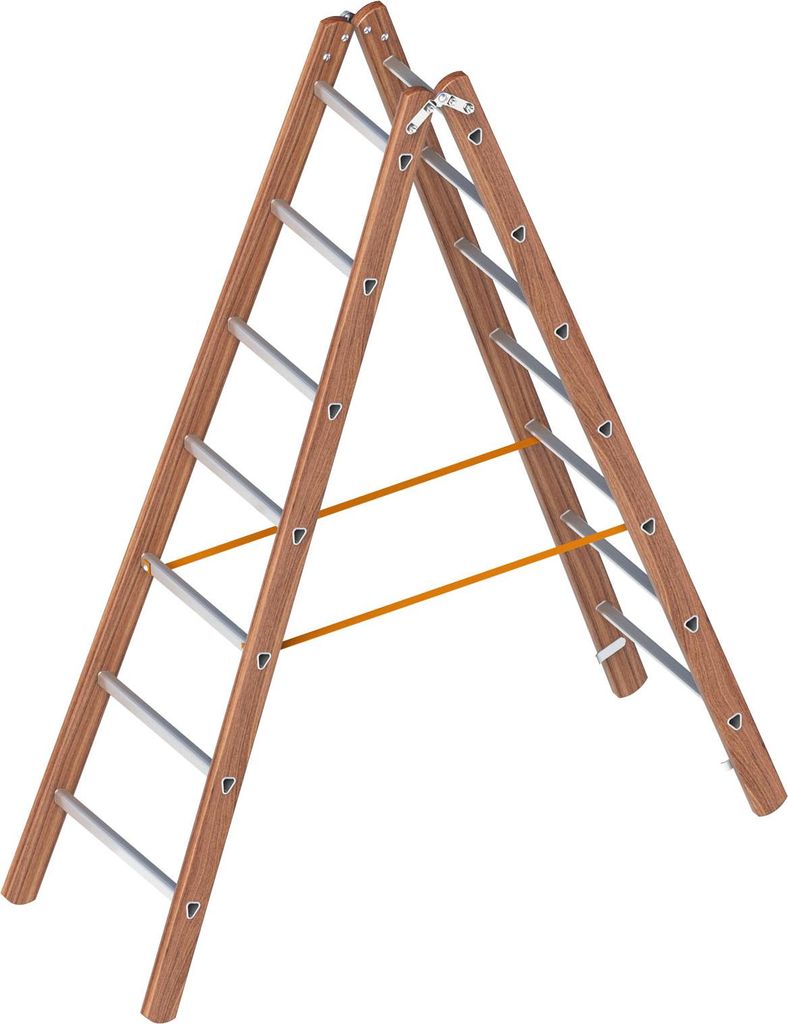 Layher 1028 Verbundstehleiter 2x7 Sprossen