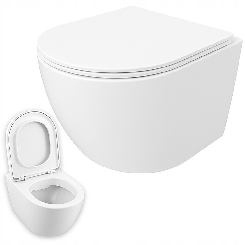 Miska wc rimless deska wolnoopadająca duroplast wirowe Zdjęcie produktu 