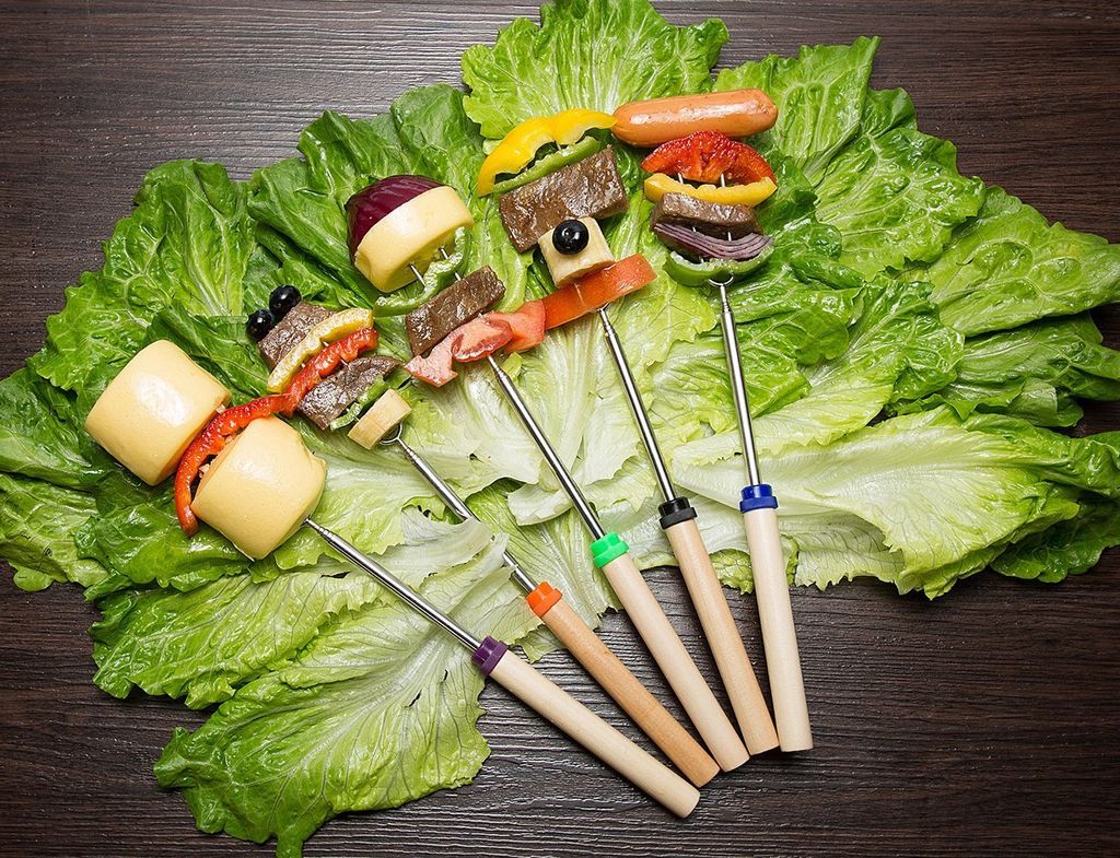 8 x Grillspieße Ausziehbar Edelstahl mit | Kaufland.de