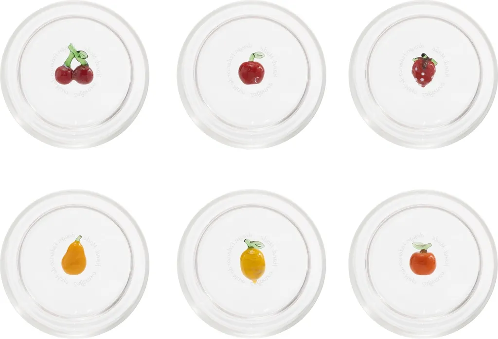 Set 6 Tumbler Zafferano Teca Frutta 35cl - Vetro Doppia Parete