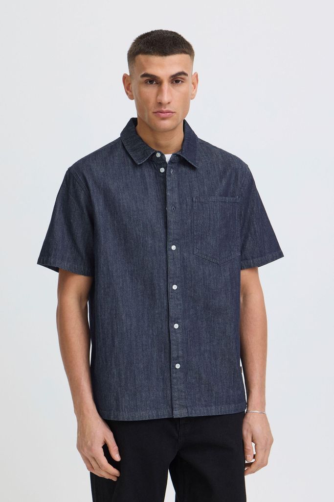 !Solid SDRogue Herren Jeanshemd Hemd Kurzarmhemd 100% Baumwolle Casual Fit