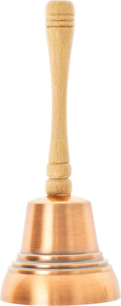 Fronleichnamsglocke für Kinder, Metall mit Holzgriff, groß 16,5 cm