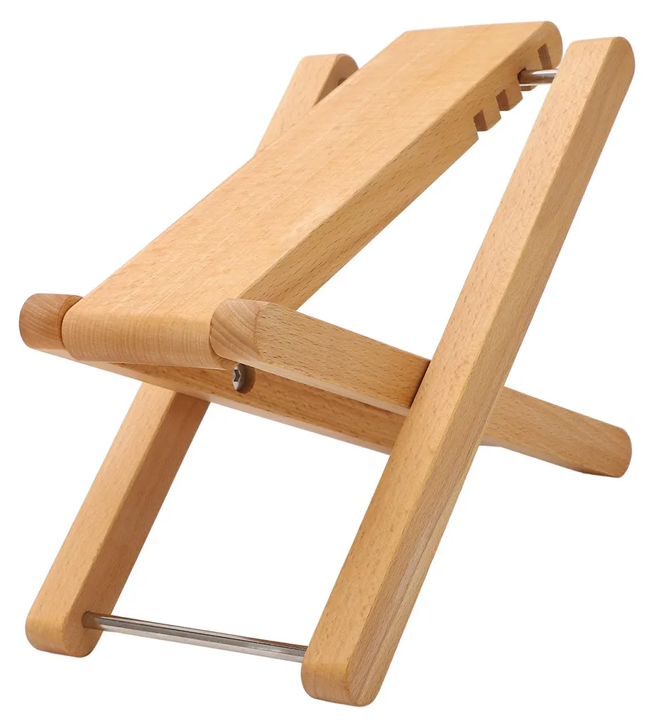Support de pied pour guitare classique bois pliable hauteur ajustable - 19