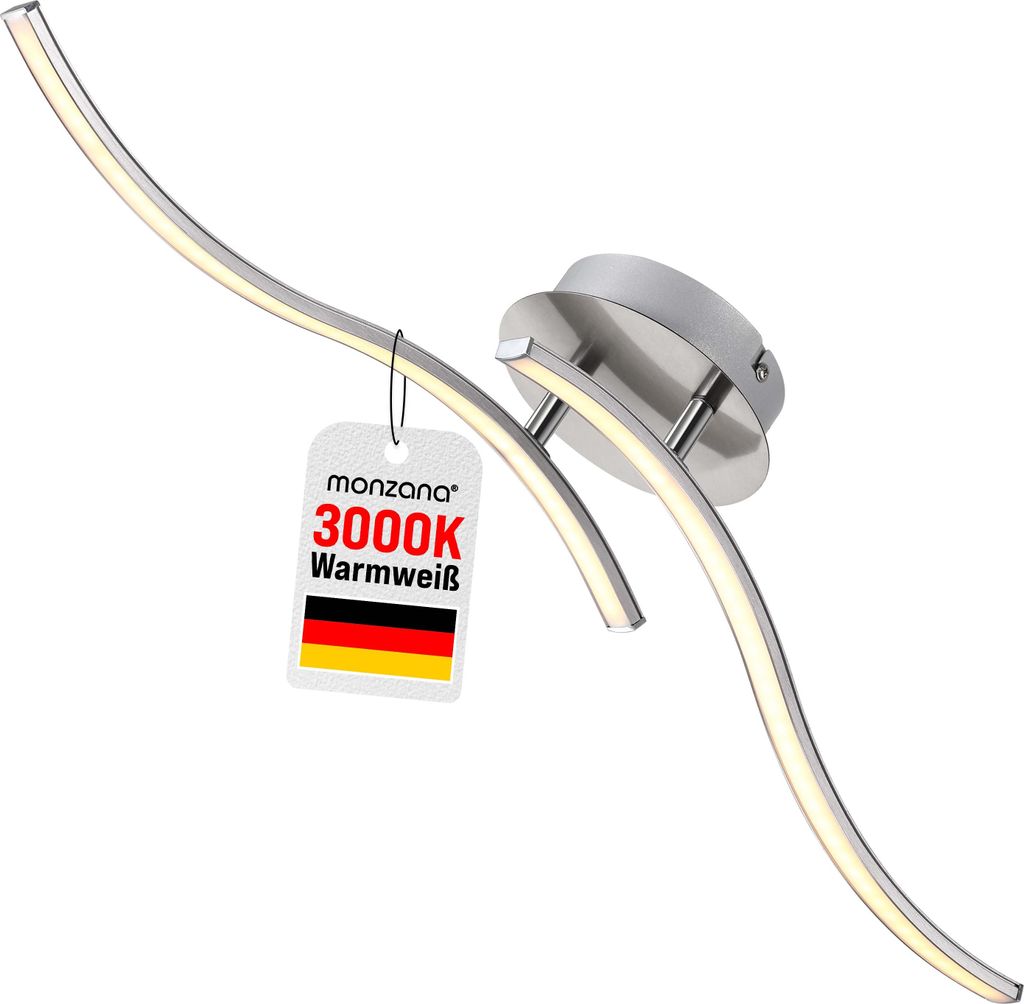 Monzana Plafonnier LED 2 barres effet vague "Ny bolge" Image du produit 