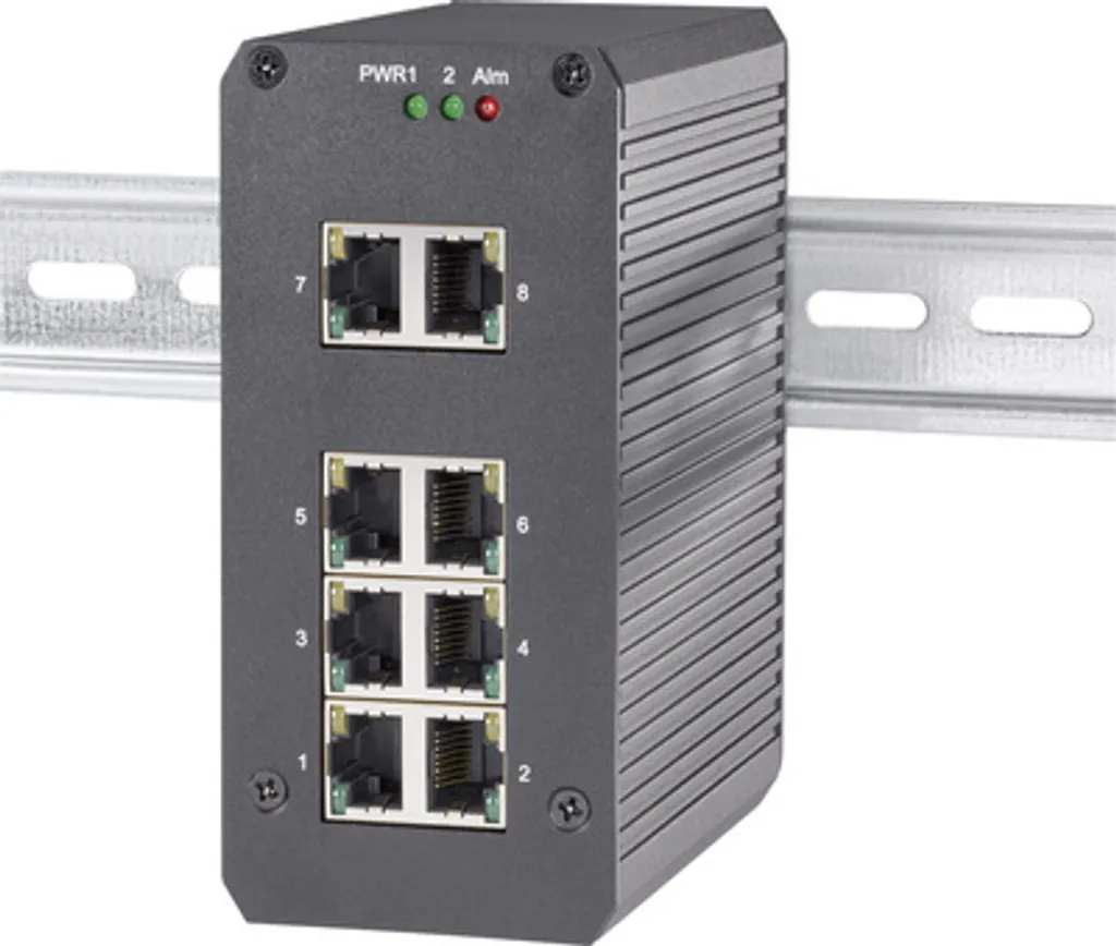 Switch Rail DIN 8 Ports 1 Gbit/s Renkforce GSHS800 Boîtier Métal Robuste