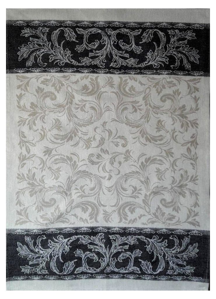Geschirrtuch Jacquard Halbleinen Paisley Grau 50x70 cm
