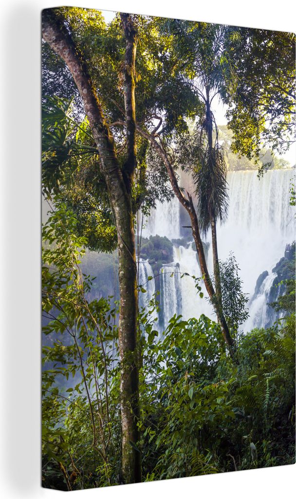 OneMillionCanvasses - Leinwandbilder - 90x140 cm, Beeindruckende Wälder und Wasserfälle im Iguazú-Nationalpark, Wandbilder Kunstdruck Wanddeko...
