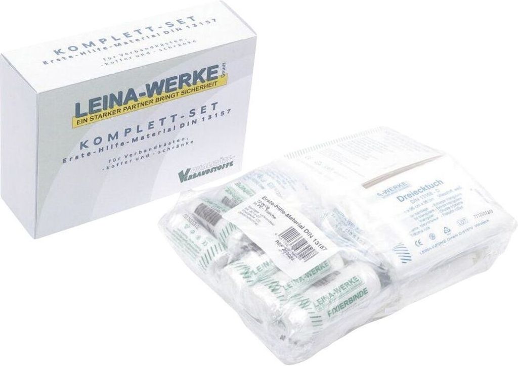 Leina-Werke 12011 Ersatzfüllung Erste-Hilfe-Set - 43-teilig, DIN 13164:2022