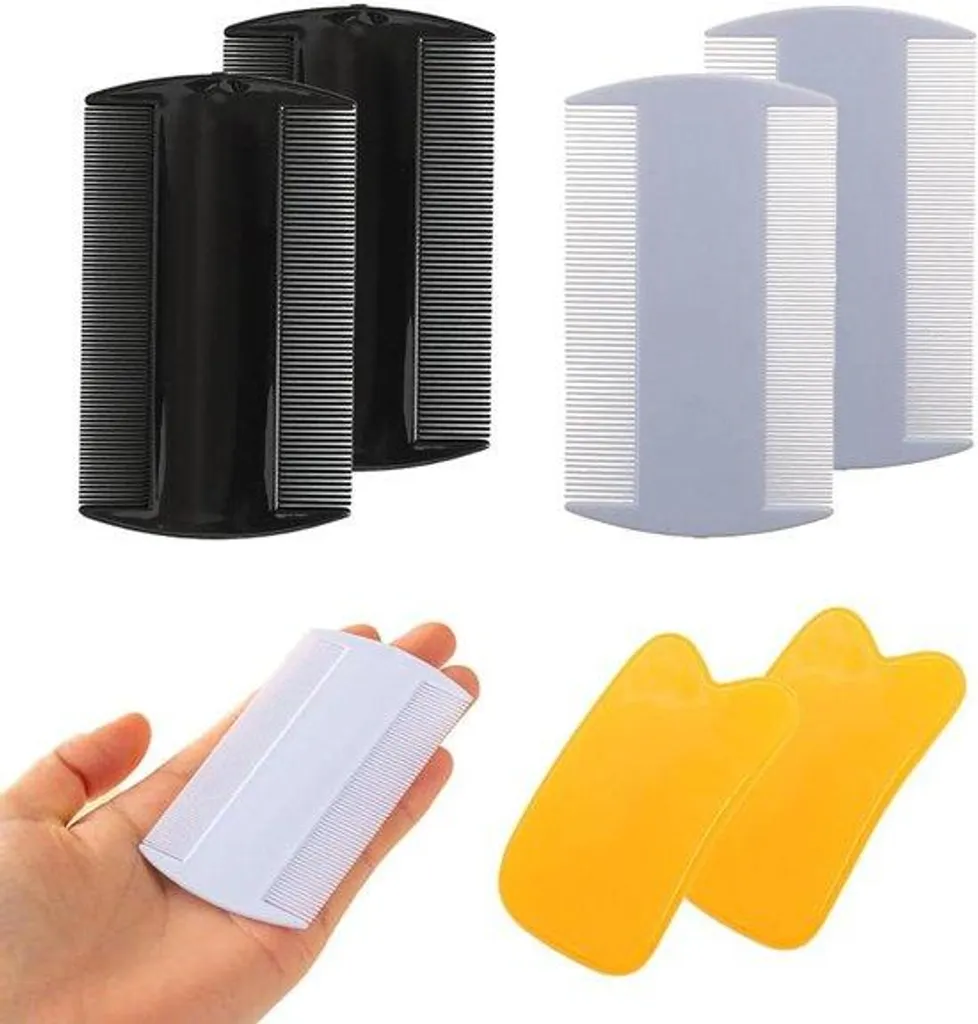 Kit de peignes fins polyvalents pour cheveux et toilettage - Lot de 4 pièces