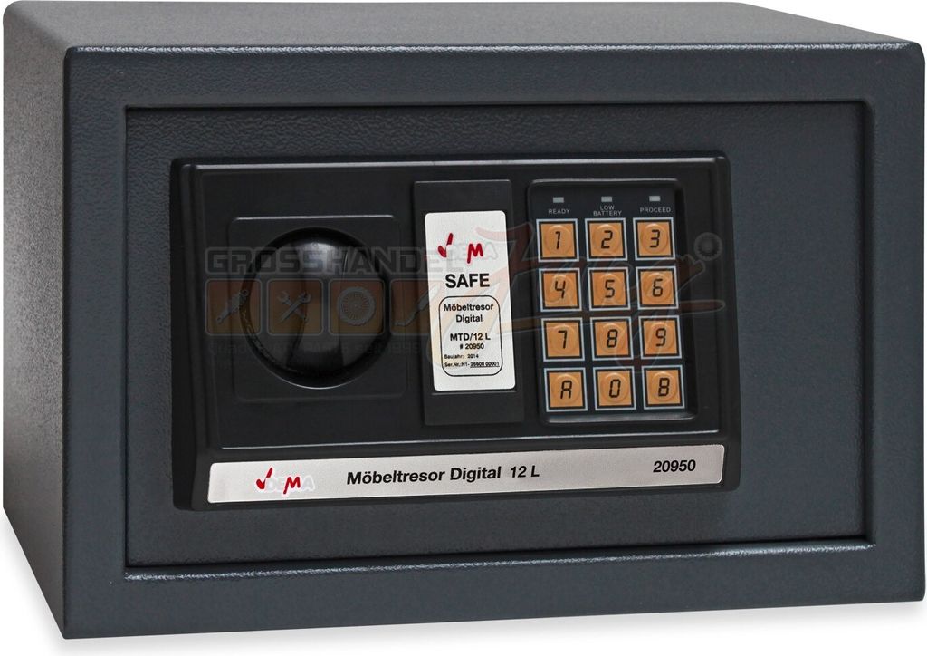 Digitaler Tresor 12 Liter 31x20x20 cm