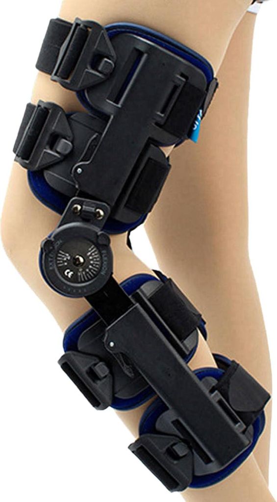 Knee brace adjustable orthopedic post-operative left/right leg