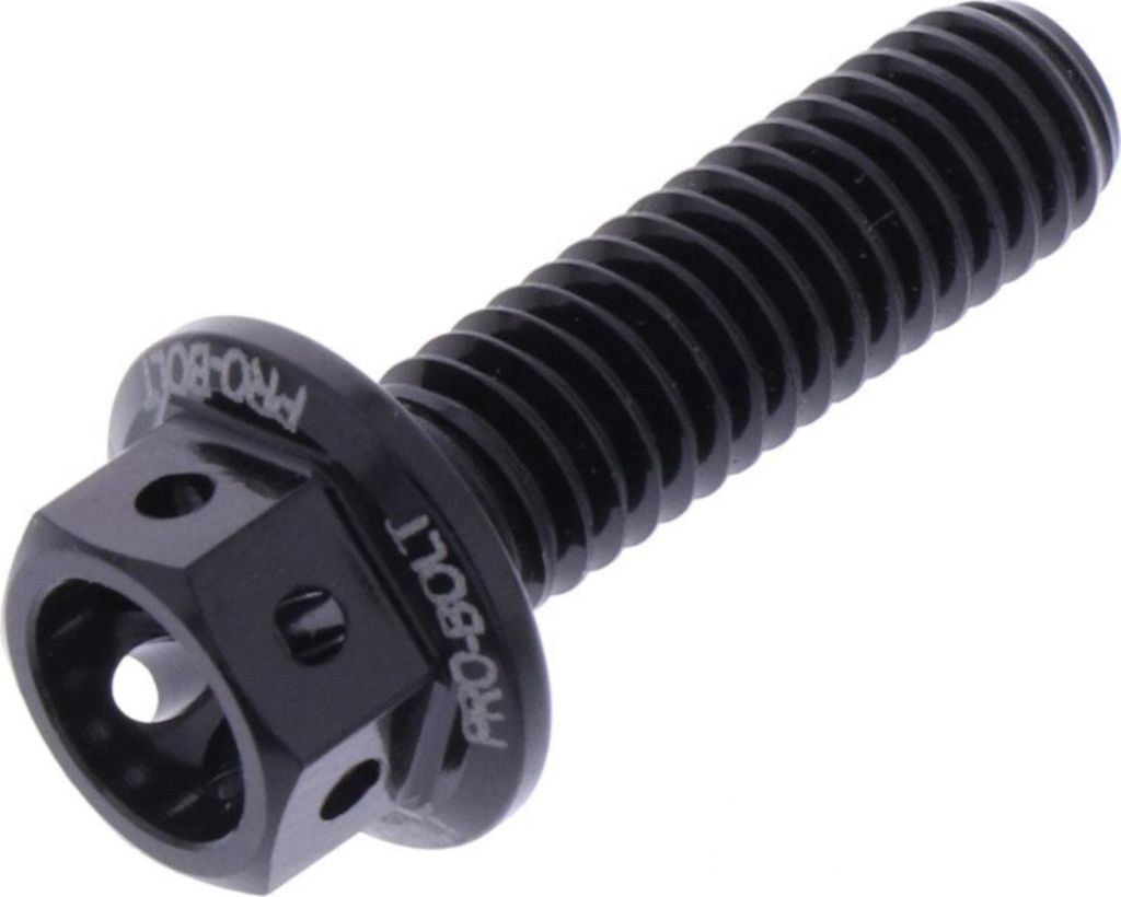 Schraube JMP 6 Kant Bolt M6x1,00mm 20mm Aluminium Racing schwarz