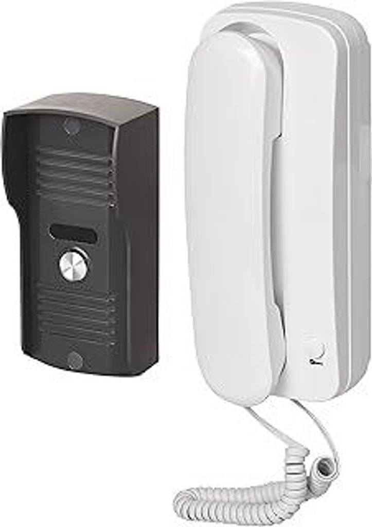 EMOS Audio-Türsprechanlage Set zur Aufputzmontage, Elegantes Design, Audio-Kit/Gegensprechanlage mit Türöffner-Möglichkeit, einfach zu bedienen