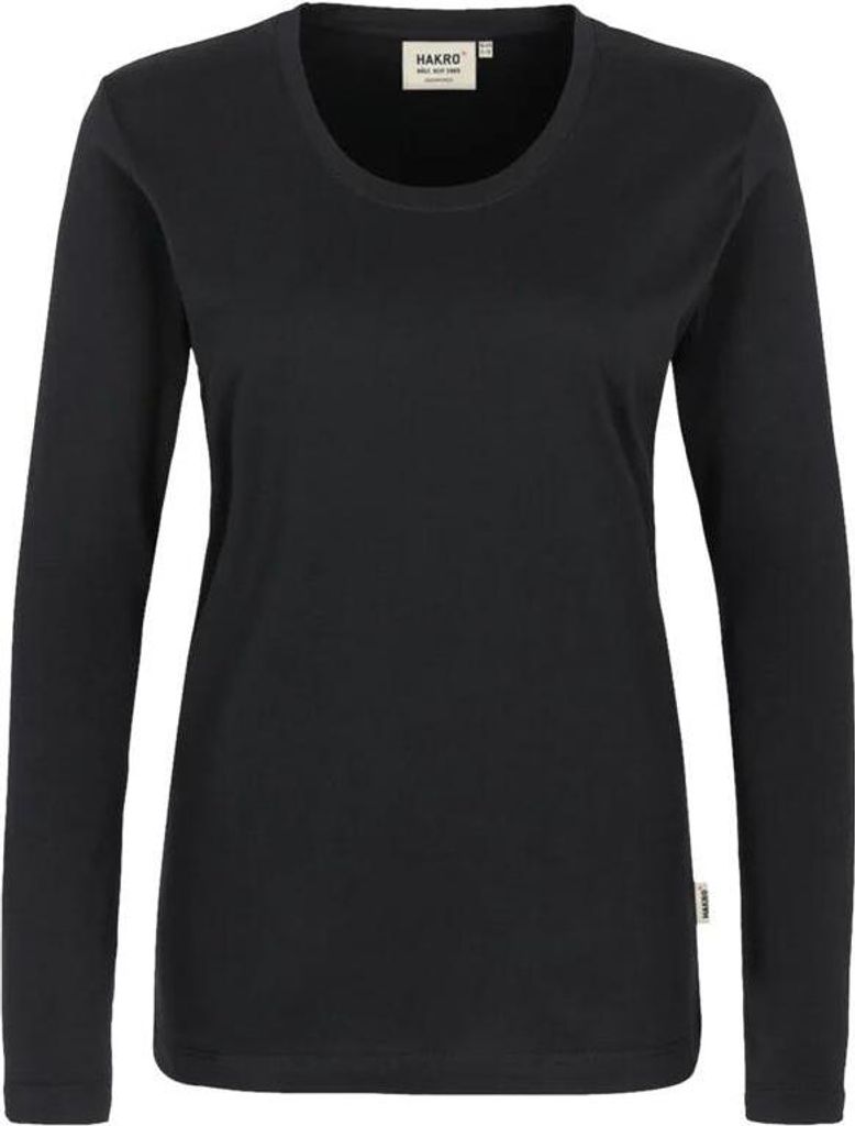 HAKRO Damen Longsleeve Classic 178, schwarz, 3XL