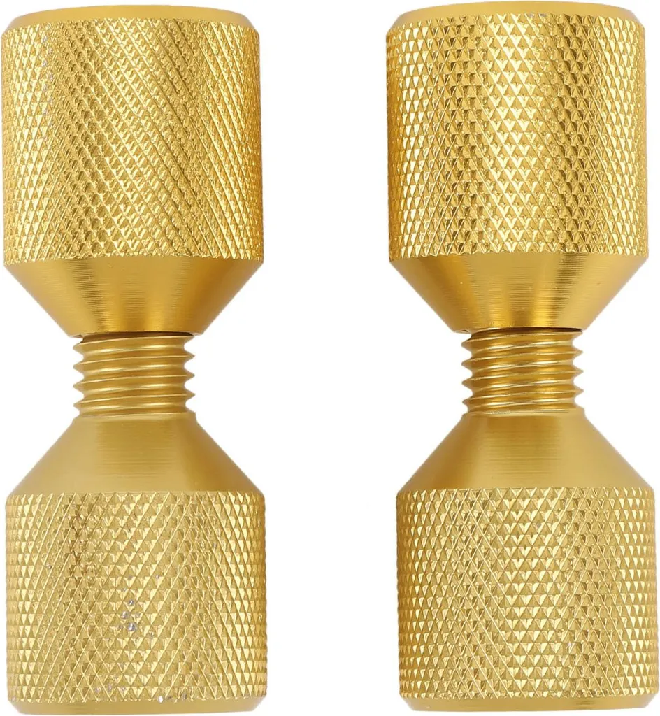 Allineatore Flange 2 Fori Alluminio Oro 1-1/8 Pollici - 2 Pezzi