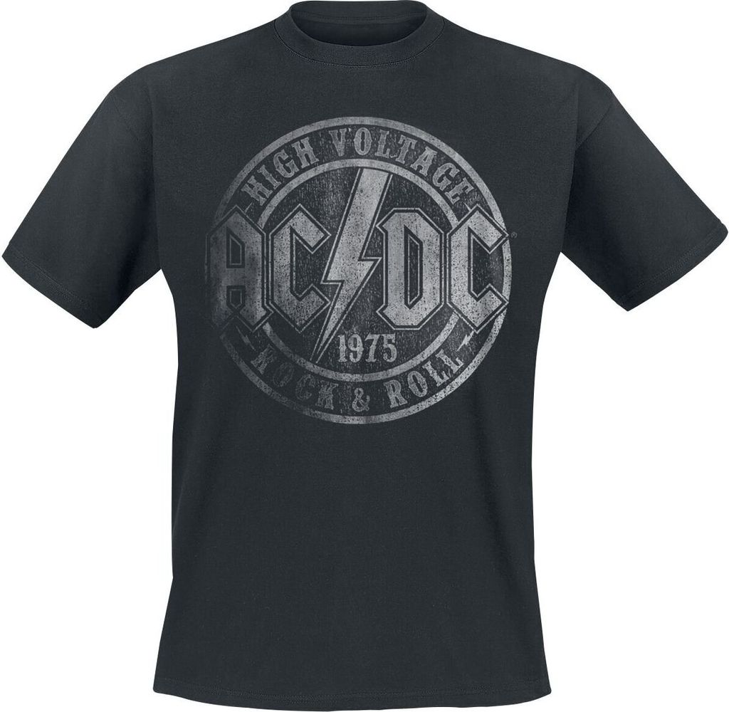 AC/DC T-Shirt Uni High Voltage 1975 schwarz Band-Merch, Produktbild 