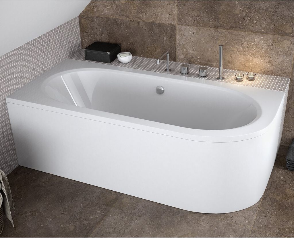 ECOLAM Badewanne 170x75 LINKS Avita Eckbadewanne mit Produktbild