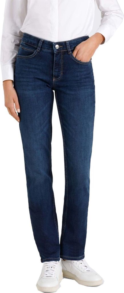 Mac - Damen 5-Pocket Jeans, Angela (5240), Größe:W42, Länge:L32, Farbe:new basic wash (D845)