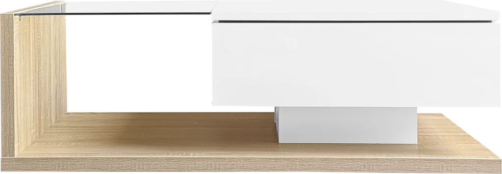Table Basse Moderne pour Soirée Cinéma avec Éclairage LED et Tiroir - 8