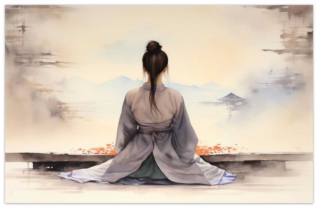 Wallario Premium Teppich, Größe 90 x 140 cm, Morgenstille