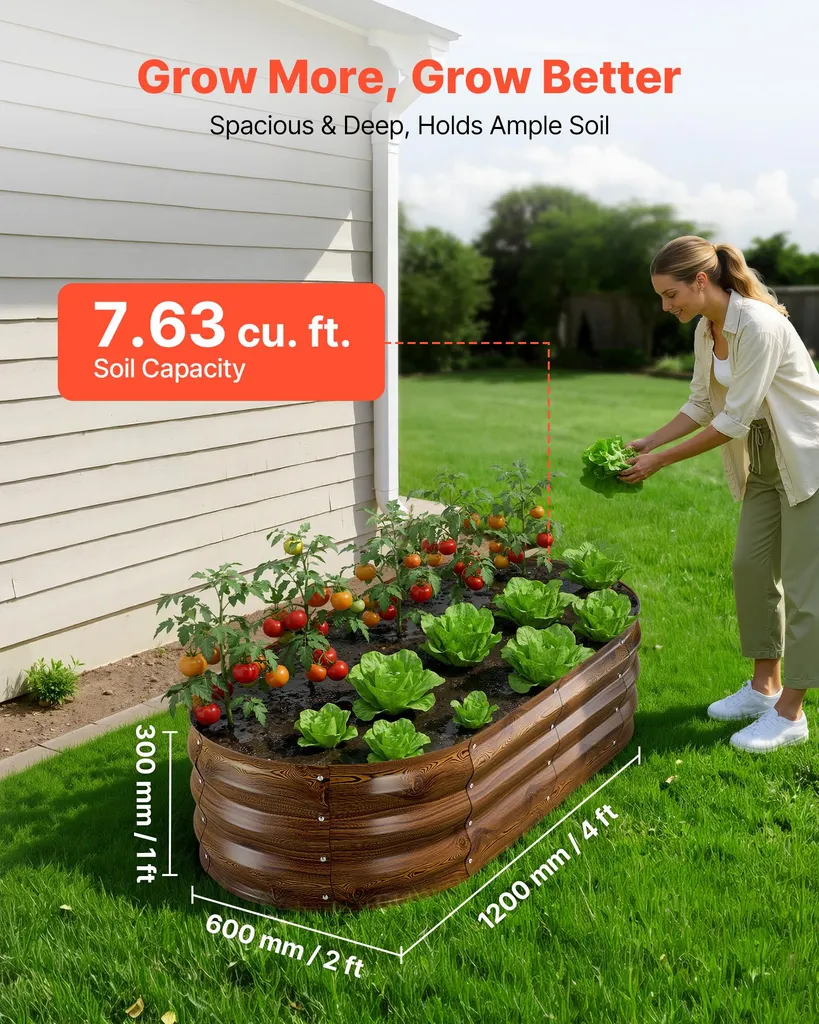Bac à Fleurs Extérieur pour Potager : Ensemble de 2 Potagers en Acier