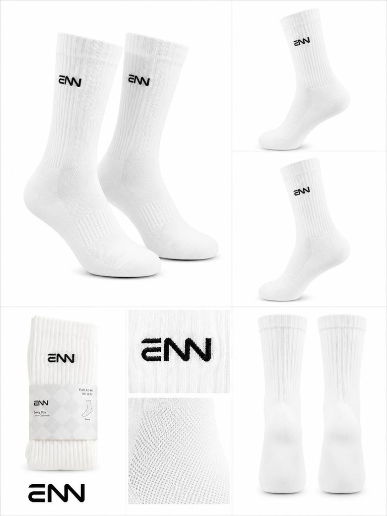 ENN® Everyday 3 Paar Premium Unisex Sportsocken Baumwolle - Produktbild  KI-generiertes Bild