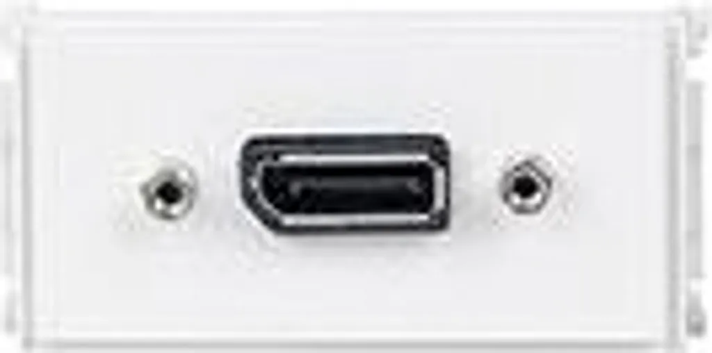 Prise DisplayPort murale Vivolink WI221268 blanc pour salle de réunion