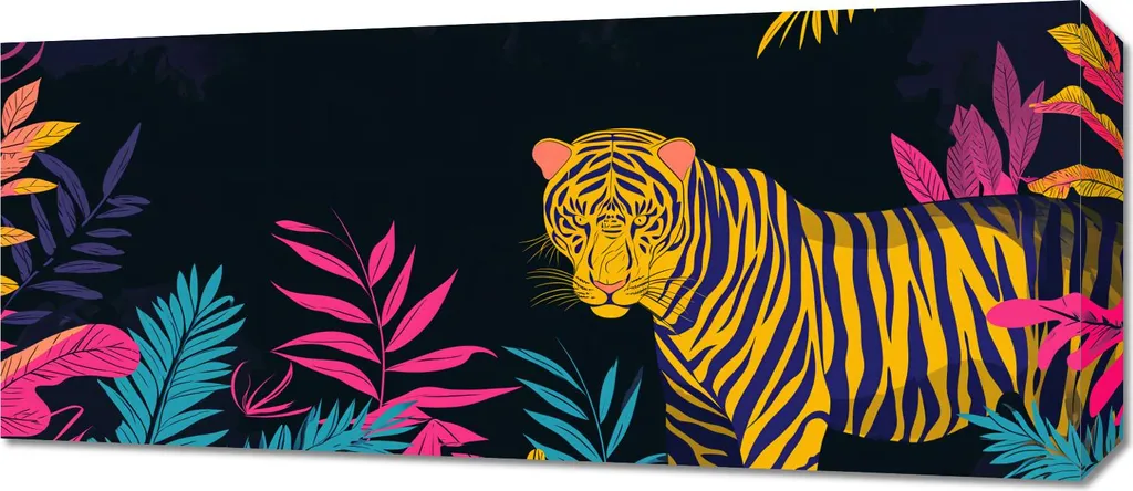 L'Enigma della Tigre | Quadro 70x30 cm | Emozioni su Tela