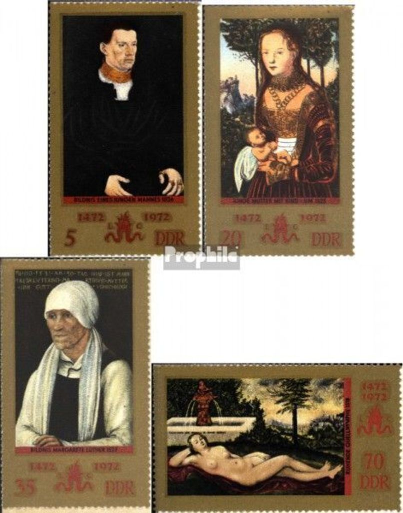 Briefmarken DDR 1972 Mi 1769-1772 (kompl.Ausgabe) postfrisch 500.Geburtstag von Cranach d.Ä.