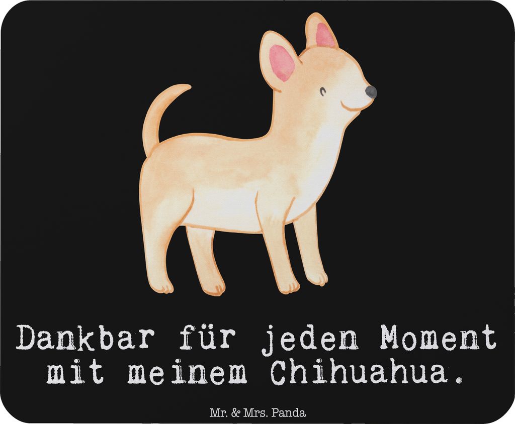 Mr. & Mrs. Panda Mousepad Chihuahua Moment - Schwarz - Geschenk, Mouse Pad, mousematte, pc mauspad, laptop